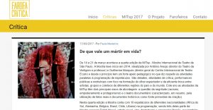 Farofa Crítica - SP / News - 17/03/2017