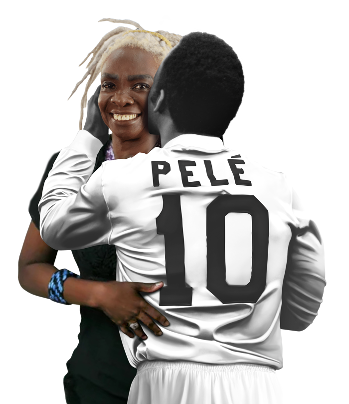 Pelé e Denise Assunção